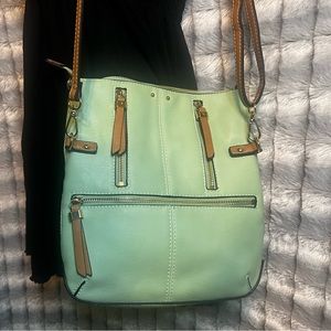 *NWOT* Simply Noelle Faux Leather Crossbody Bag Purse (Mint Green)